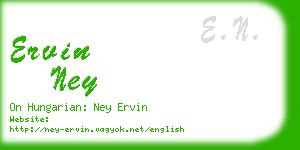 ervin ney business card